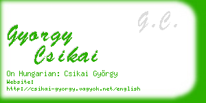 gyorgy csikai business card